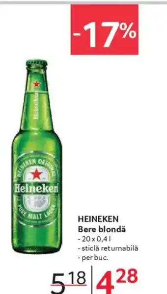 Selgros HEINEKEN Bere blondă Ofertă