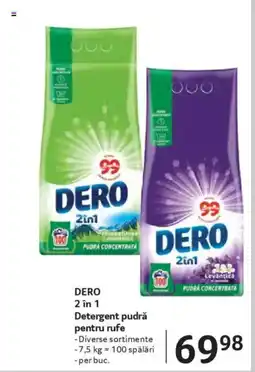 Selgros DERO 2in1 Detergent pudră pentru rufe Ofertă
