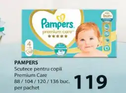 Selgros PAMPERS Scutece pentru copii Premium Care Ofertă