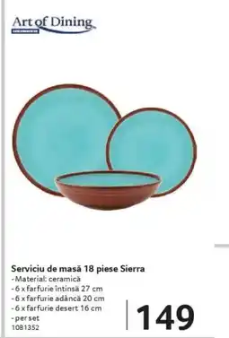 Selgros Serviciu de masă 18 piese Sierra Ofertă