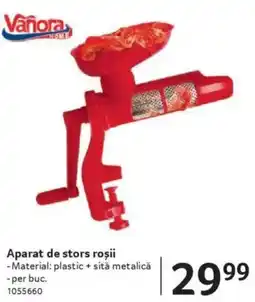 Selgros Aparat de stors roșii Ofertă