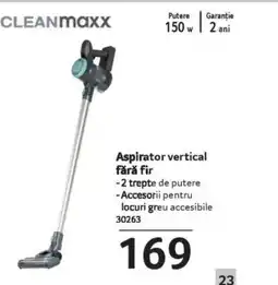 Selgros Aspirator vertical fără fir Ofertă