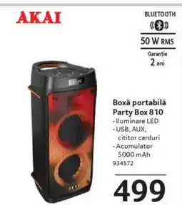 Selgros AKAI Boxǎ portabilă Party Box 810 Ofertă