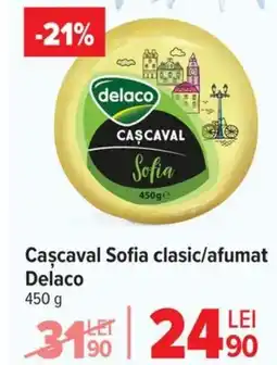 Carrefour Market Cascaval Sofia clasic/afumat Delaco Ofertă