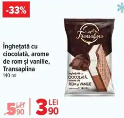 Carrefour Market Îngheţată cu ciocolată, arome de rom și vanilie, Transaplina Ofertă
