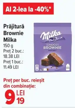 Carrefour Market Prăjitură Brownie Milka Ofertă