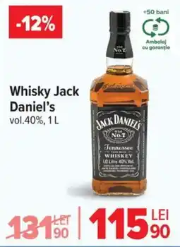 Carrefour Market Whisky Jack Daniel's vol.40% Ofertă