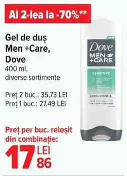 Carrefour Market Gel de duş Men +Care, Dove Ofertă