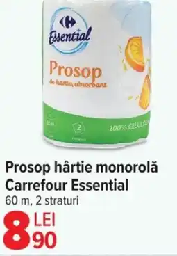 Carrefour Market Prosop hârtie monorolǎ Carrefour Essential Ofertă