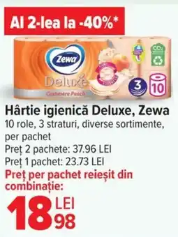 Carrefour Market Hârtie igienică Deluxe, Zewa Ofertă