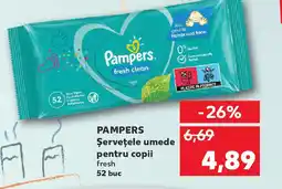 Kaufland PAMPERS Şerveţele umede pentru copii fresh Ofertă