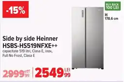 Carrefour Side by side Heinner HSBS-HS519NFXE++ Ofertă