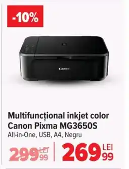 Carrefour Multifuncțional inkjet color Canon Pixma MG3650S Ofertă