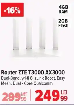Carrefour Router ZTE T3000 AX3000 Ofertă