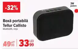 Carrefour Boxă portabilă Tellur Callisto Ofertă