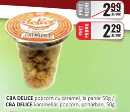 CBA DELICE popcorn cu caramel, la pahar