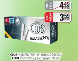 CBA CLUB Multifilter hârtie ţigarete Ofertă
