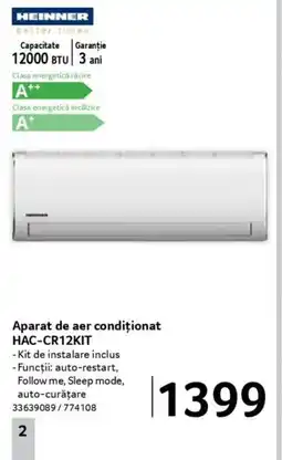 Selgros HEINNER Aparat de aer condiționat HAC-CR12KIT Ofertă