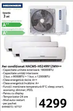 Selgros HEINNER Aer condiționat HACMS-HS249912WH++ Ofertă