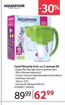 Selgros Canǎ filtrantǎ Artic cu 2 cartuşe A5 Ofertă