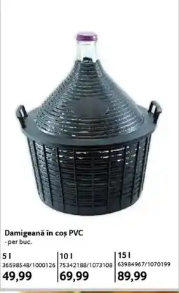 Selgros Damigeană în coș PVC Ofertă