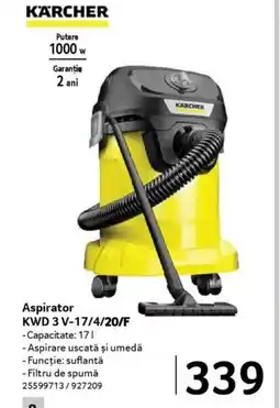 Selgros KARCHER Aspirator KWD 3V-17/4/20/F Ofertă