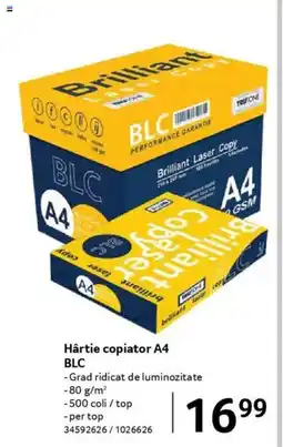 Selgros Hârtie copiator A4 BLC Ofertă