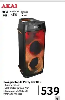Selgros ΑΚΑΙ Boxǎ portabilă Party Box 810 Ofertă