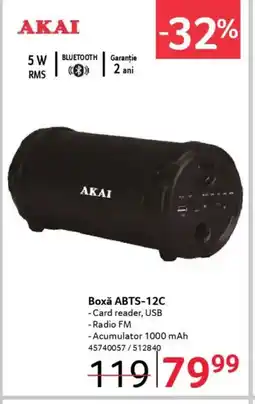 Selgros ΑΚΑΙ Boxǎ ABTS-12C Ofertă