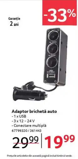 Selgros Adaptor brichetă auto Ofertă