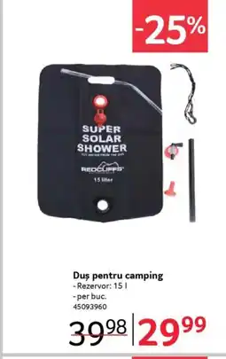 Selgros Duş pentru camping Ofertă