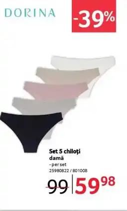 Selgros Set 5 chiloţi damă Ofertă