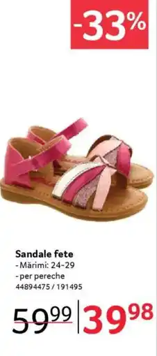 Selgros Sandale fete Ofertă