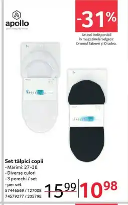Selgros Set tălpici copii Ofertă
