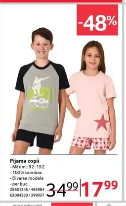 Selgros Pijama copii Ofertă