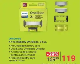 Selgros PHILIPS Kit Face&Body OneBlade Ofertă