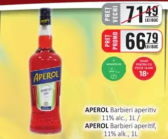 CBA APEROL Barbieri aperitiv 11% alc., Ofertă