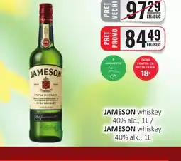 JAMESON whiskey 40% alc.