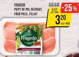 Mega Image Fragedo piept de pui, dezosat, fără piele, feliat Ofertă