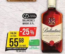 Mega Image Ballantine's whisky Ofertă