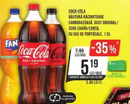 Mega Image Coca-cola băutură răcoritoare carbogazoasă, gust original/ zero zahăr/fanta, cu suc de portocale Ofertă