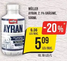 Mega Image Müller ayran, 2.1% grasime Ofertă