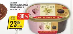Mega Image Carte d'or înghețată căpşune, vanilie, ciocolată & aromă de portocale Ofertă