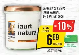 Mega Image Lăptăria cu caimac iaurt natural, 5% grăsime Ofertă