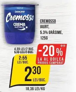 Mega Image Cremosso iaurt, 5.3% grăsime Ofertă