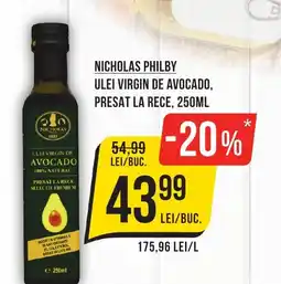 Mega Image Nicholas philby ulei virgin de avocado, presat la rece Ofertă