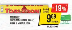 Mega Image Toblerone ciocolată cu lapte, nugat, miere şi migdale Ofertă