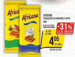 Mega Image Africana ciocolată cu arahide/lapte Ofertă