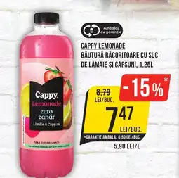 Mega Image Cappy lemonade băutură răcoritoare cu suc de lămâie şi căpşuni Ofertă