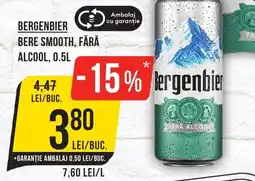 Mega Image Bergenbier bere smooth, fără alcool Ofertă